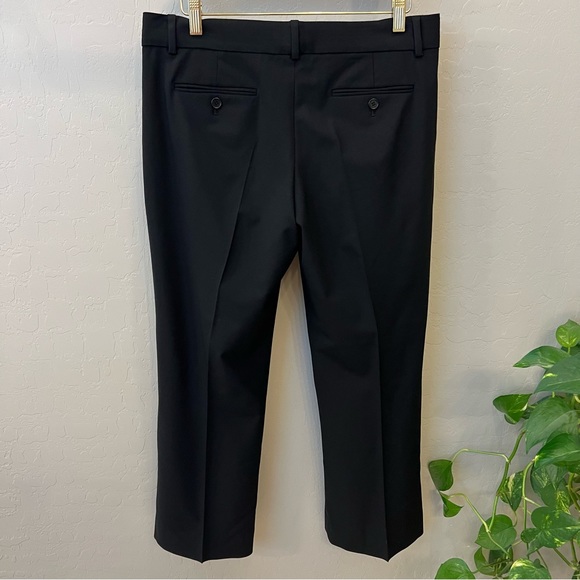 Theory Emery women’s Black Wide Leg Pants wool blend size 10 career pants - Picture 5 of 14